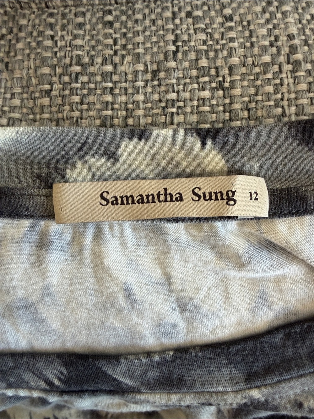 Samantha Sung Black & White Gradiated Dress.  Size 12 - Picture 5 of 7